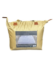 Croscill  Signature Dobby Cotton Water-Resistant Mattress Pad White King (M Bay  1-D)
