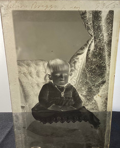 Vintage Glass Plate Negative #7 Young Girl