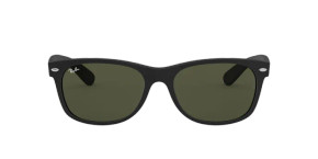 Ray-Ban RB2132 New Wayfarer Classic Sunglasses w/ Case – Black and Green Lenses (Used) (Case)