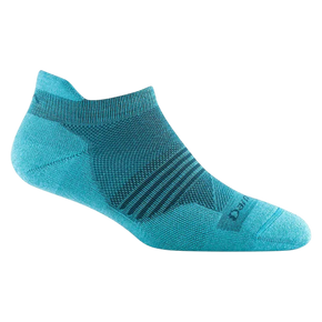Darn Tough Vermont Teal Women's No Show Tab Lightweight Athletic Socks with Cushion (BC 18)