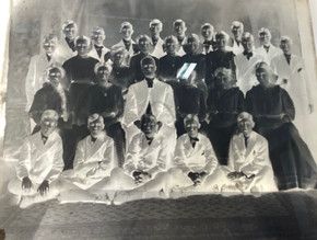 Vintage Large Glass Plate Negative #3  Group Of  28 Men & Women