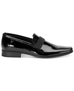 Calvin Klein Men's Bernard Black  Patent Leather Slip-on Loafer - Size 10M (NO BOX) (Case)