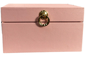 2 Pack Decorative Pink & Gold Storage Box Set 2