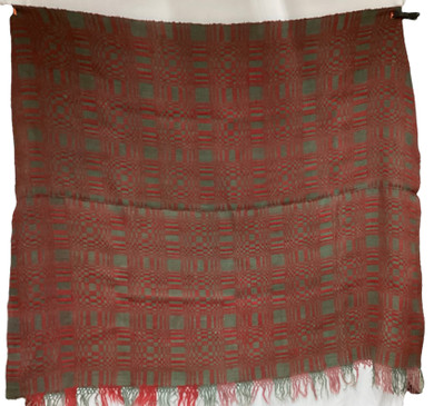 Homespun Coverlet-Red/Green