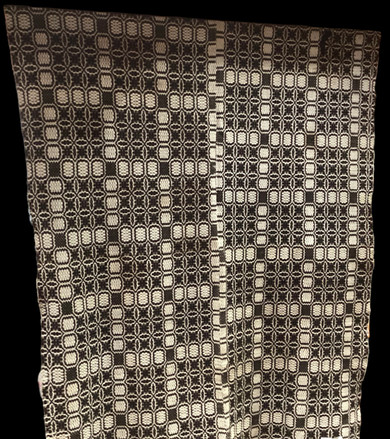 Homespun Coverlet-Black / Tan