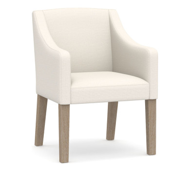 Classic Slope Upholstered Dining Armchair