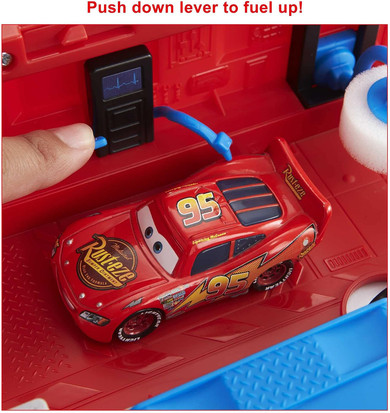 Cars Toys Transforming Mack Playset 2-in-1 Toy Truck & Tune-Up Station  (Bay 5-A)