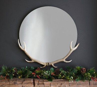 Antler Round Mirror (Floor)