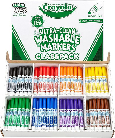 Crayola Broad Line Washable Markers - 200ct  (8 Assorted Colors) (Bay 10-E)