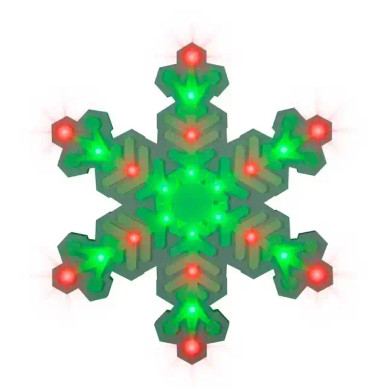 Orchestra of Lights 18.2-in Hanging Snowflake with Color Changing LED Lights (Bay 7-E)