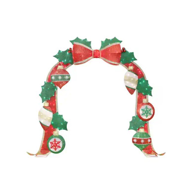 Holiday Living 9-ft LED Bow and Ornament Arch