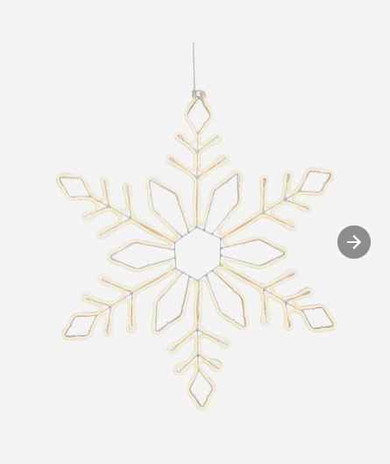 30.7-in Hanging Snowflake Hanging Decoration with  LED Lights