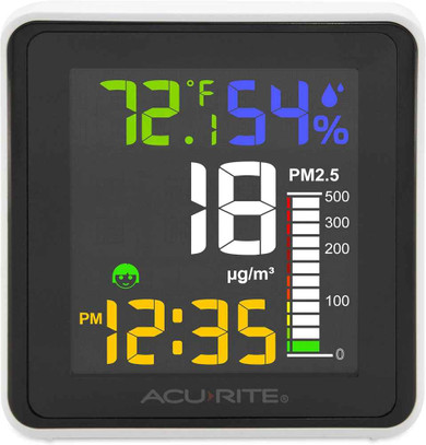 AcuRite  Air Quality Monitor (PM2.5, Temperature, Humidity), White (D-18)