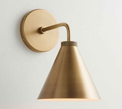 Walker Tapered Sconce Tumbled Brass (Bay7-A)
