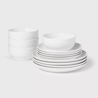 Threshold 12 Piece Westfield Stoneware Dinnerware Set (Bay 30-D)