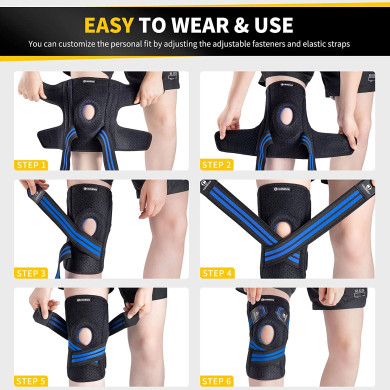 Cambivo Knee Brace with Side Stabilizers- X-Large (D-27)