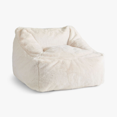 Large Modern Ivory Bean Bag Polar Bear Lounger (T-Bay-1)