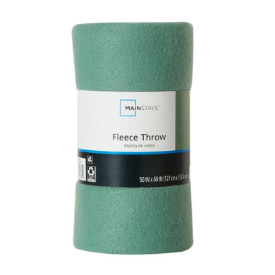 Mainstays 50" x 60" Fleece Throw Blanket – Green Sage (Bay 4-B)