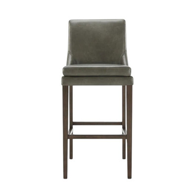 Birch Lane Niara Gray Faux Leather Counter Height Bar Stool