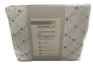 DL Design Lab Ultra Soft Microfiber Twin 4-Pc. Sheet Set – Blue Lattice (Bay 4-B)