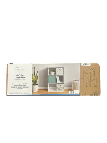 White 6 Cube Mainstays Storage Organizer