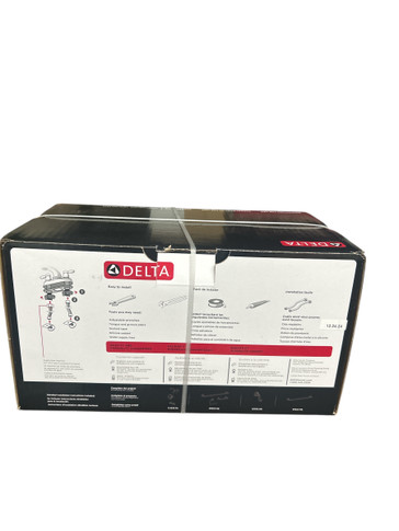 Delta Sparrow Black Matte Bathroom Sink Faucet  with Drain (Bay 26-N)