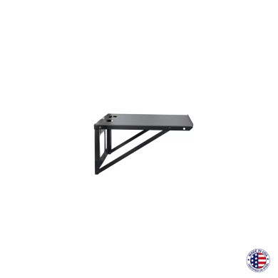 Lowell 16-Gauge Steel Hinged Audio/Video Wall Shelf – Black (Bay 22-M)