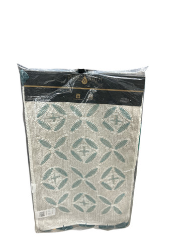 Pure Bath Bolero  2 Piece Tufted Cotton Aqua Bath Rug Set  ( Bay 9-D)