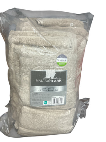 Madison Park Signature Solid 8-Pc.  Natural Bath Towel Set (Bay 4-E)