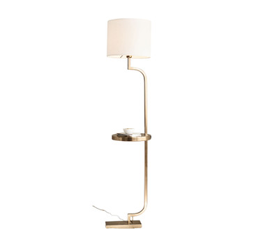 49" Polished Tray Floor Lamp (Floor)