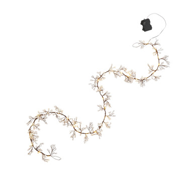 6ft Crystal Garland White LED Mini Lights (Bay 26-M)