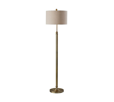 Adesso Barton 57"  Adjustable Antique Brass Floor Lamp (Floor)