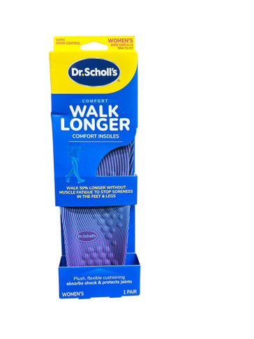 Women's Size 6-11 Dr. Scholl's Comfort Walk Longer Comfort Insoles  (F-29)