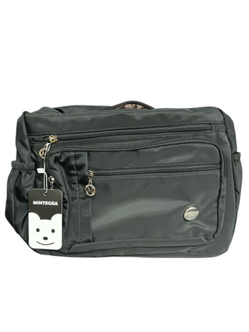MINTEGRA Black Multiple Pockets Crossbody Bag  (BC-13)