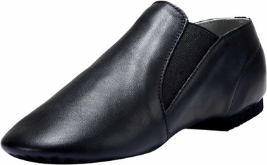 Dynadans Black Leather Girls Slip-On Shoes – Big Kids Size 7M
