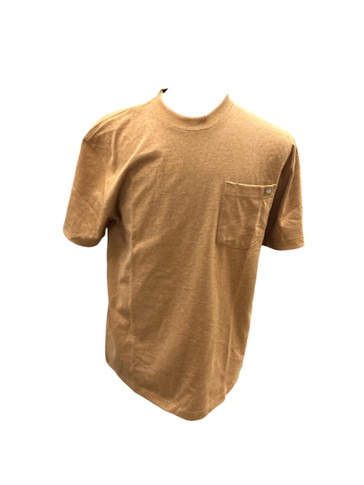 Dickies 2 XL Brown Heavyweight Heathered Short Sleeve Pocket T-Shirt (Bay 27-H)