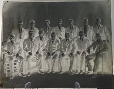 Vintage Large Glass Plate Negative #2 Group Of Men (BK-4)