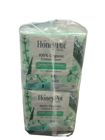 Honey Pot 100% Organic Cotton Cover 64 Count Cooling Herbal Infusion ( Bay 16-B)