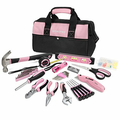 75-piece Pink Lady Tool Set Home Repairing Kit