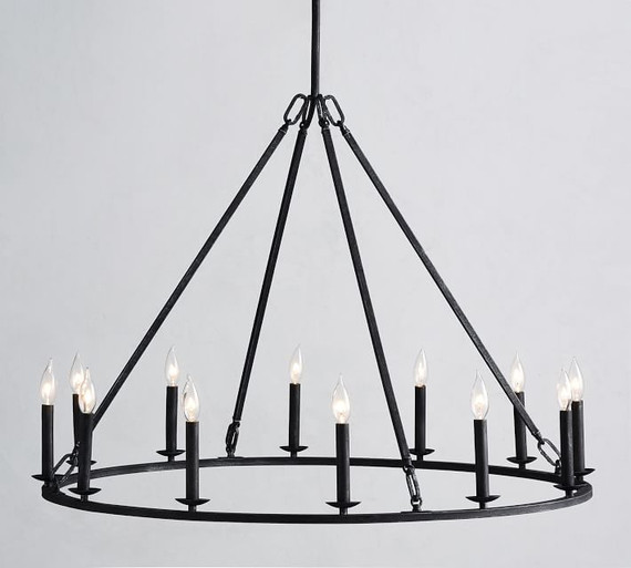 Remington 60" Iron Oval Bronze Chandelier (RBay1-B)