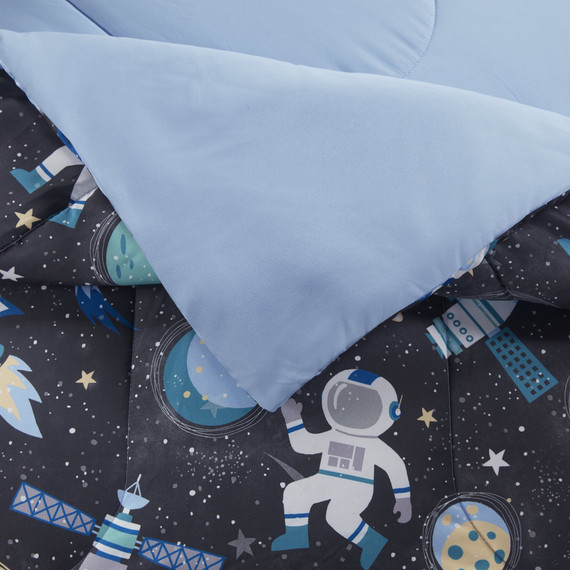Home Essence Kids Glow In The Dark Rocket Bed in a Bag Bedding  Set, Full (Bay 4-D)