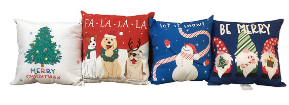 Christmas Throw Cushions--Set of Four