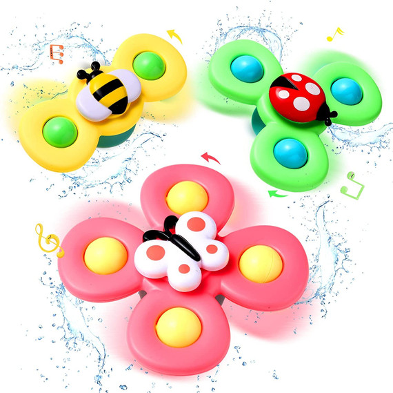 Uulzzor Go Go Bugs  3 Piece Baby Spinner Toy  (F8)