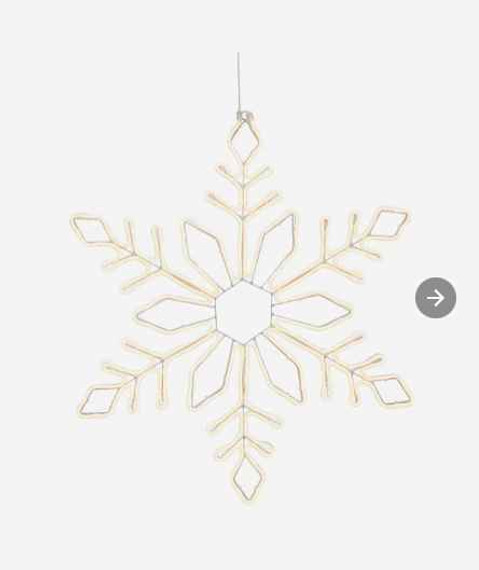 30.7-in Hanging Snowflake Hanging Decoration with  LED Lights (Bay 8-A)