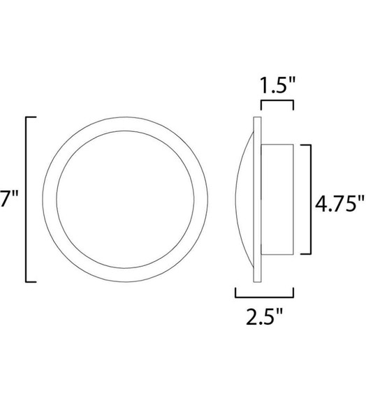 Saucer 7" LED Flush Mount Wall Sconce  (Bay 5-A)