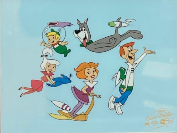 Authenticated Hanna Barbera The Jetsons Cruisin' Original Serigraph Cell Framed (GBay3-A)