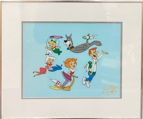 Authenticated Hanna Barbera The Jetsons Cruisin' Original Serigraph Cell Framed (GBay3-A)