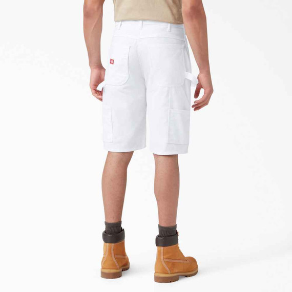 Dickies White Utility Painter's Shorts Relaxed Fit 11" Inseam  Size 34 (Bay 3-B))