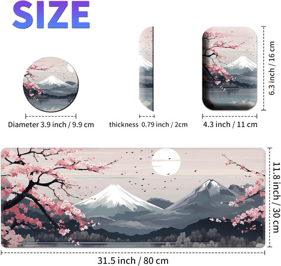 Cherry Blossom Mount Fuji Mouse Pad (F-10)