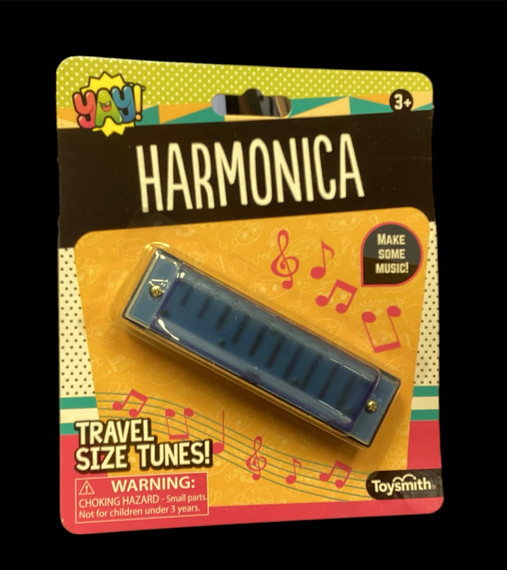 Toysmith 4" Blue Plastic Harmonica (D15)